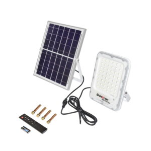 Proiector LED 100W cu panou solar policristalin 12W. telecomanda si acumulator inclus Breckner Germany
