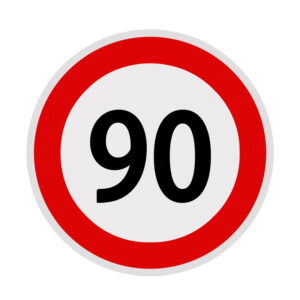 Autocolant limita viteza - 90 fi21