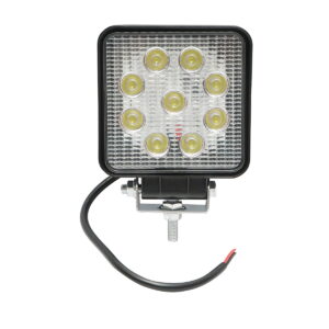 Lampa cu 9 LED-uri 10-60V 27W unghi radiere 60 de grade tip flood 107x107x49mm 6000K IP67 Breckner Germany