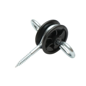 Izolator din otel inoxidabil cu ancorare dubla 5.9mm 90x86mm gard electric Breckner Germany