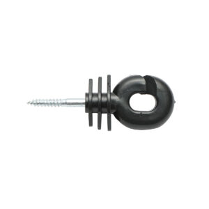 Izolator canelat negru 5.9mm 100x40mm gard electric Breckner Germany