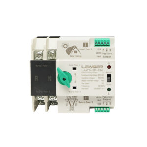 Comutator ATS 220V monofazat. separator automat de la panouri fotovoltaice la retea ATS-2P-63A Leader