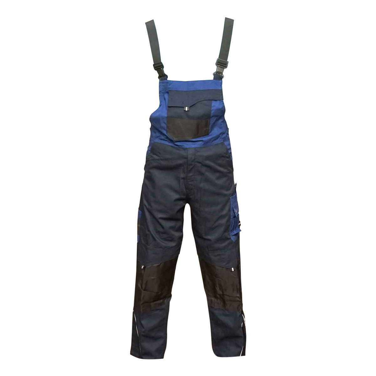Pantaloni de lucru cu pieptar, salopeta din poliester cu bumbac, albastru navy, S Breckner Germany