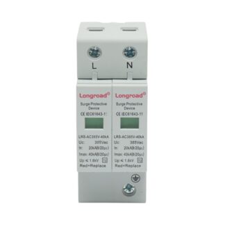 Descarcator de supratensiune cu semnalizare 2P 385VAC 20-40kA SPD Longroad