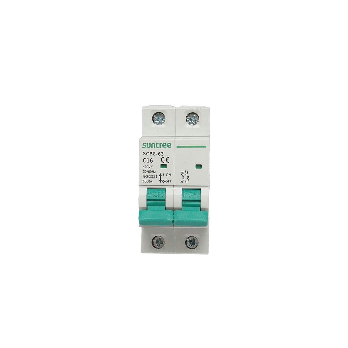 Siguranta automata tip intrerupator 2P, 16A 400VAC Suntree