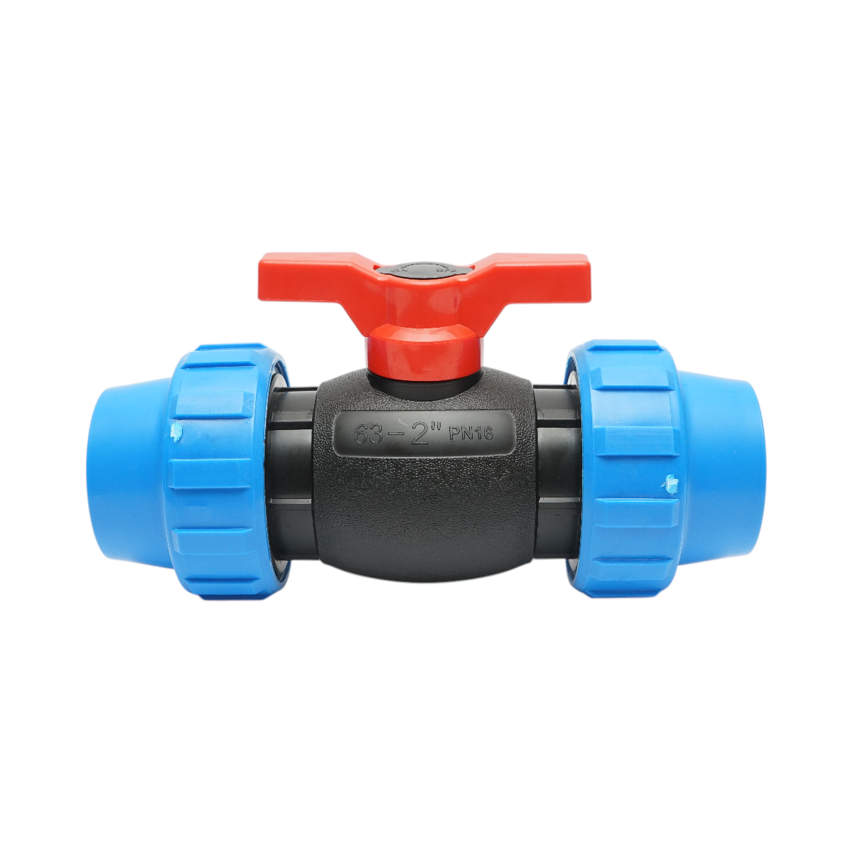 Robinet mufa cu bila compresiune 63x63mm PN16 pentru sisteme de irigatii