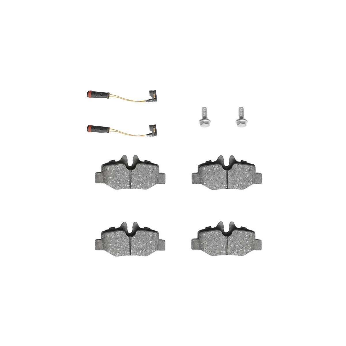 Set placte frana spate cu senzor uzura, frana disc pentru Mercedes Vito cod OEM A0004216210 Breckner Germany