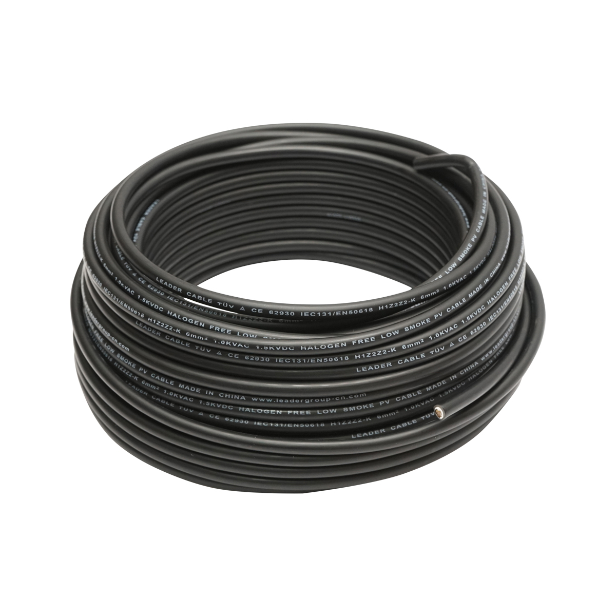 Rola cablu panou solar 6mmx20m negru 1.5KV, H1Z2Z2-K Leader