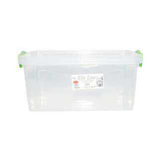Cutie depozitare 5L cu capac din plastic, transparenta 305x210x135mm