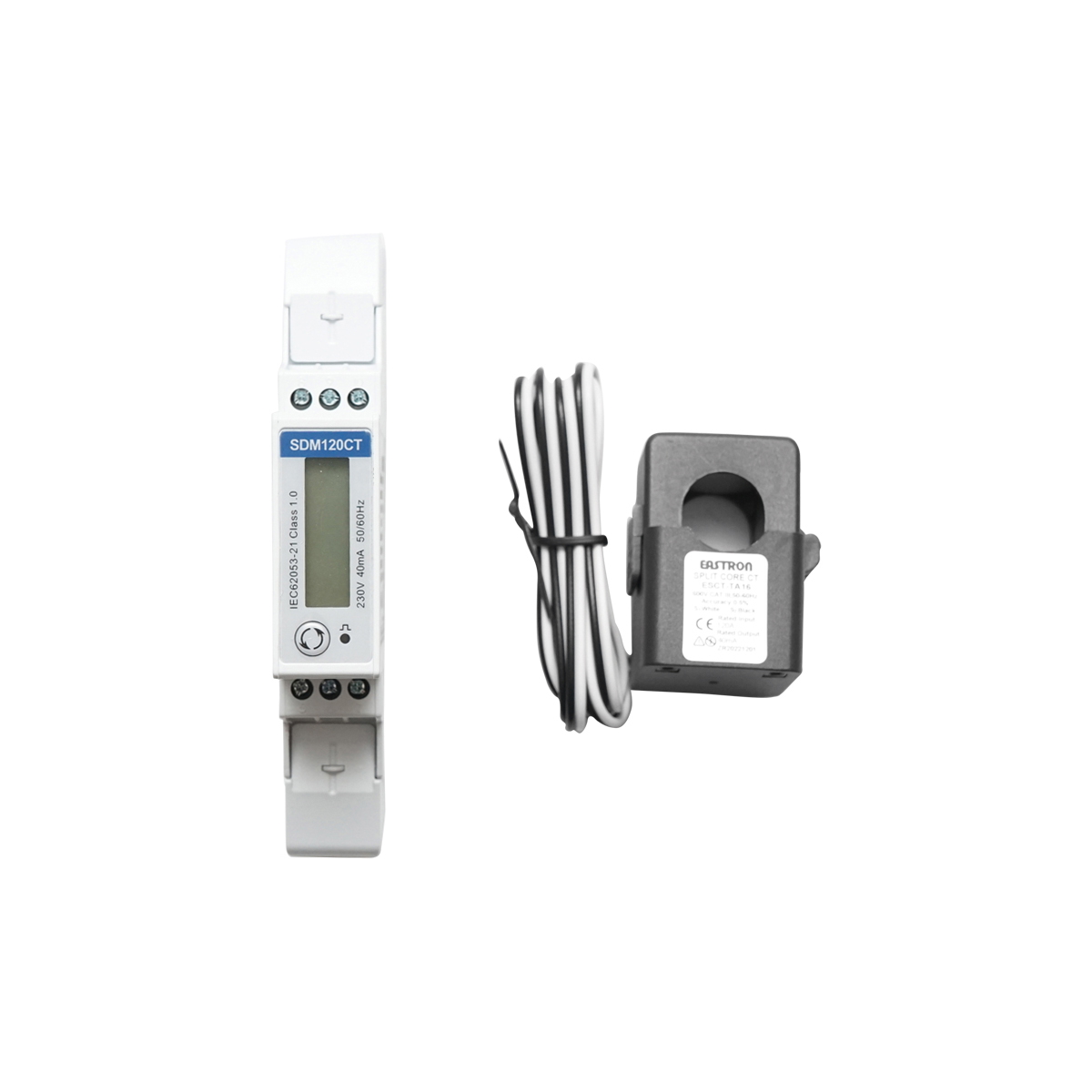 Kit smart meter Deye 220V, 40A, monofazic cu siguranta digitala split core SDM120CT