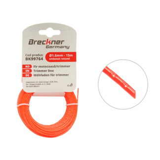 Fir rotund embosat pentru motocoasa 1.6mmx15m Breckner Germany