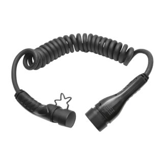 Cablu spiralat incarcare 380V, 5M, Type 2, pentru masini electrice 22KW, 32A, trifazic IP55