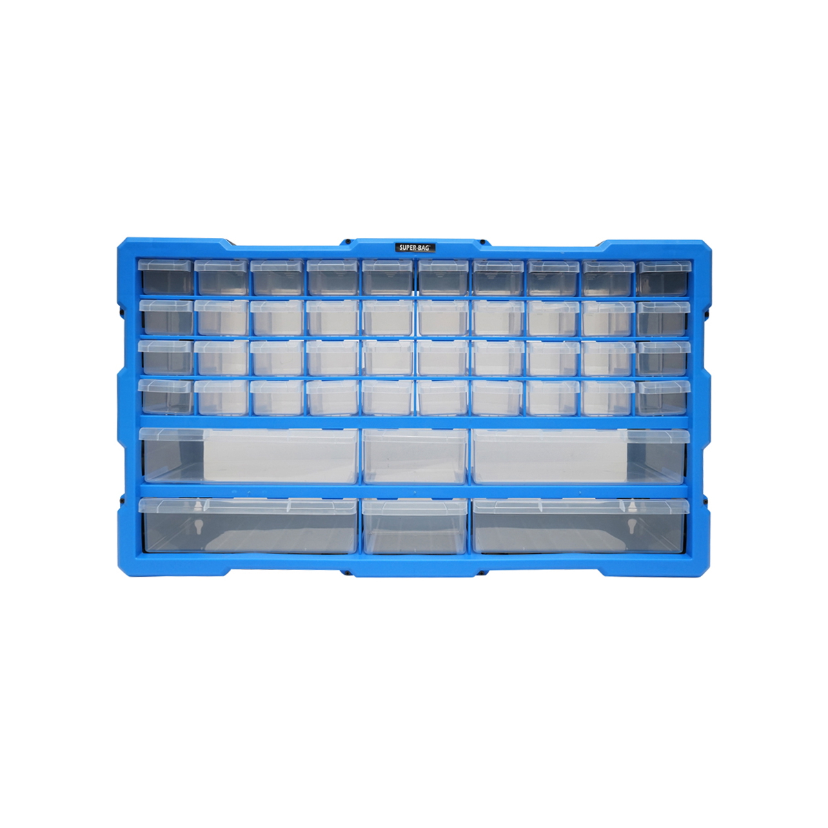 Cutie depozitare albastra din plastic modulara, 46 sertare 620x157x360mm Breckner Germany