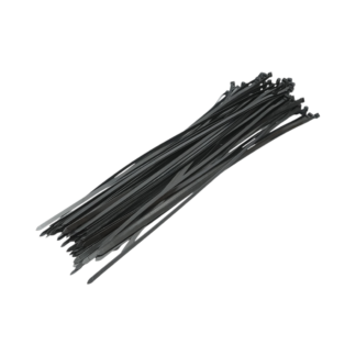Faseta colier plastic negru 9x750mm 100 buc/set Longroad