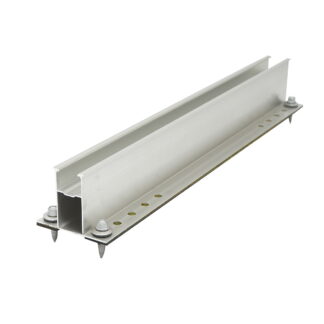 Suport bara 385x50mm profil H cu suruburi si garnitura EPDM pentru prinderi panouri solare fotovoltaice, sistem A, 20mm