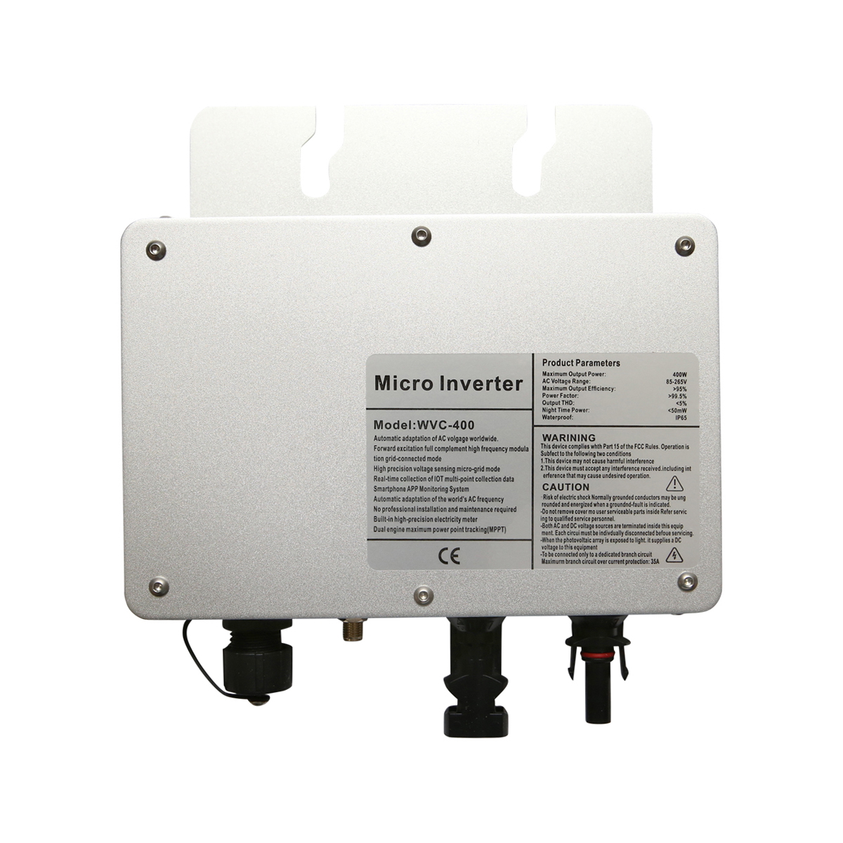 Microinvertor pentru panouri solare fotvoltaice 400W, 230V, WiFi, IP65, MPPT