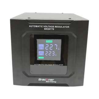 Stabilizator automat de tensiune 5000VA, 3000W, 140-250VAC cu releu monofazat, bypass, conexiune borne, afisaj LCD Breckner Germany