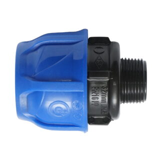 Racord compresiune cu filet exterior 32mmx3/4 toll, PN16 pentru sisteme irigatii