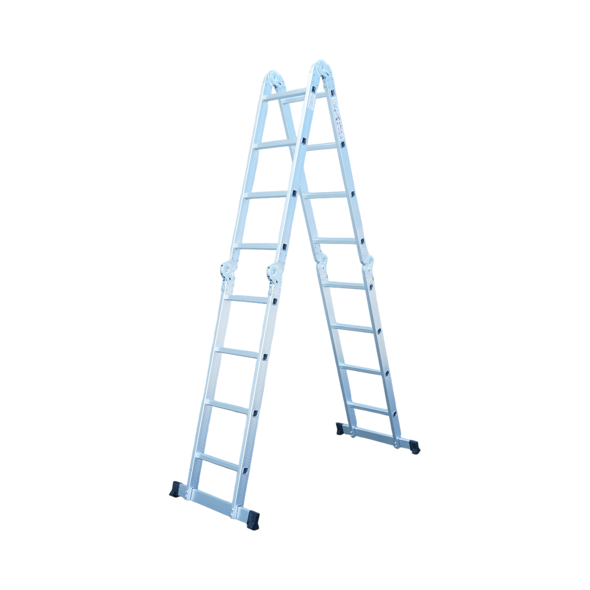 Scara aluminiu multifunctionala 4.7m, 4x4 trepte, pliabila cu balamale, sarcina maxima 150kg