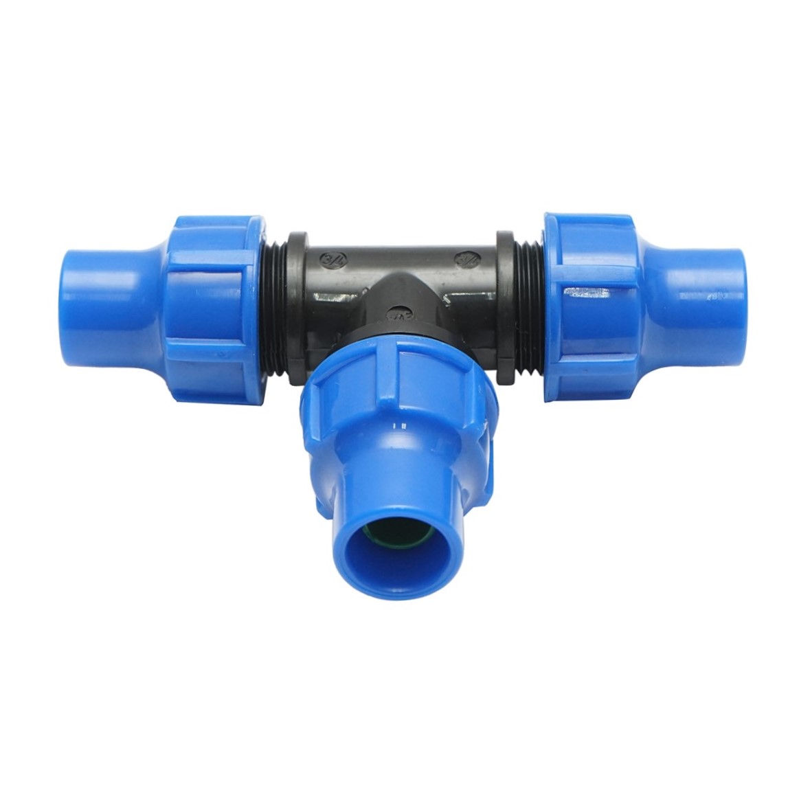 Teu egal compresiune 3/4x3/4x3/4 tol, PN10 pentru sisteme de irigatii