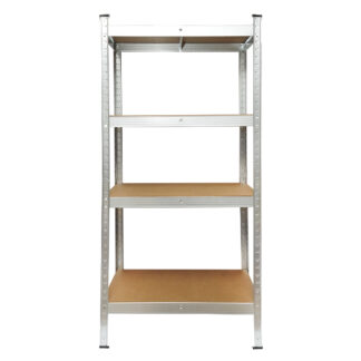 Raft metalic cu 4 polite MDF, 144x70x40cm, 50kg/polita, montaj fara suruburi Breckner Germany