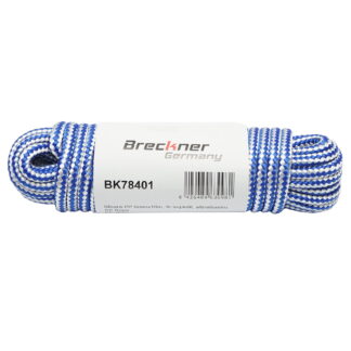 Sfoara PP impletita 6mmx10m, alb/albastru Breckner Germany