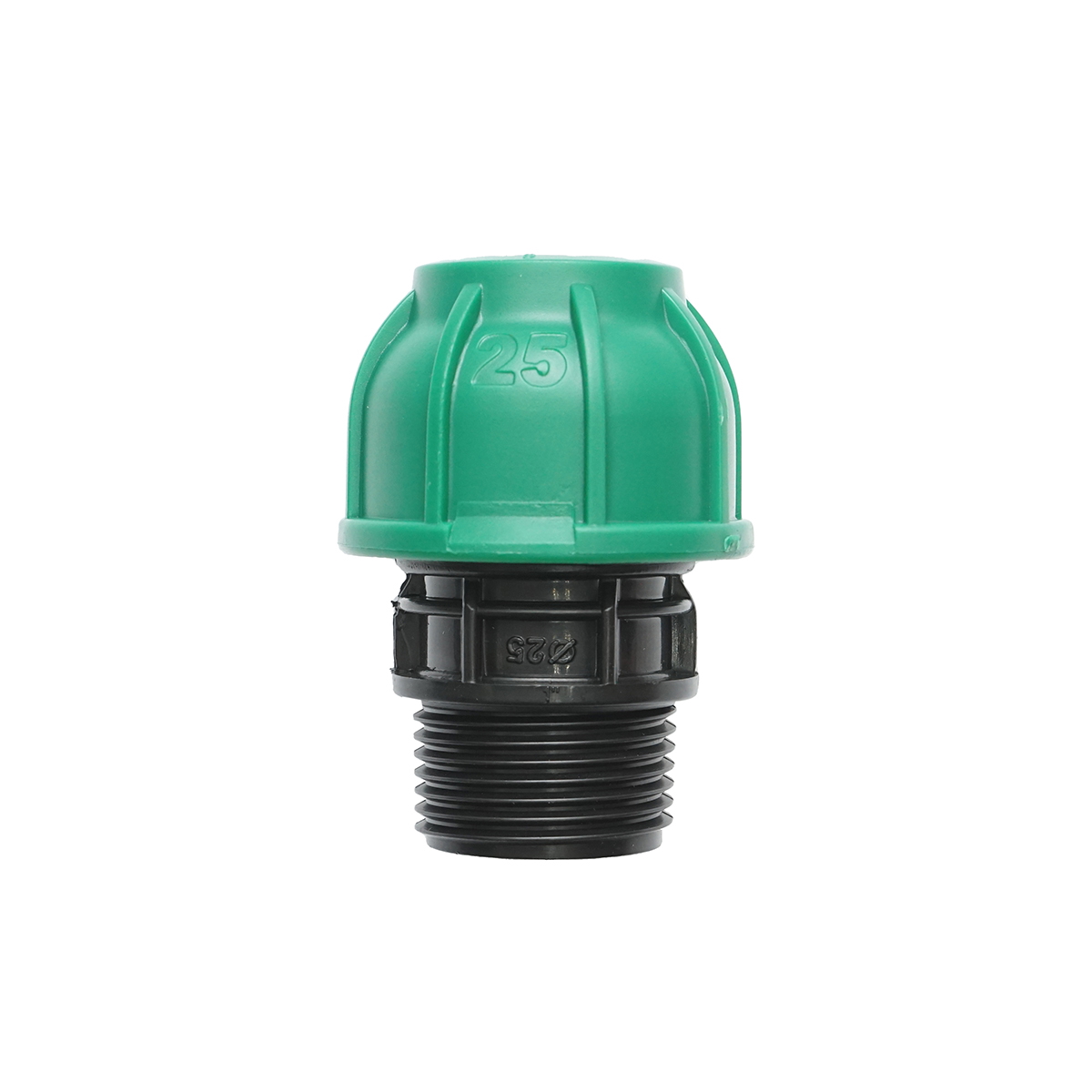 Racord compresiune cu filet exterior D25mmx1 toll, PN10 Bar pentru sisteme de irigatii