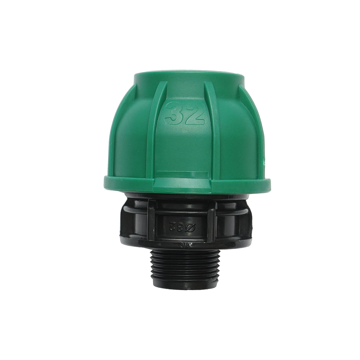 Racord compresiune cu filet exterior D32mmx3/4 toll, PN10 Bar pentru sisteme de irigatii