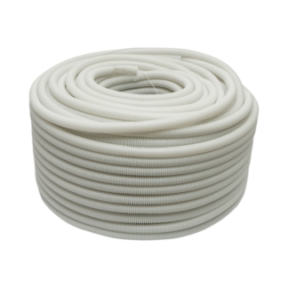 Tub flexibil copex 16mm cu fir, ignifug din polietilena HDPE, 320N gri 100m/rola
