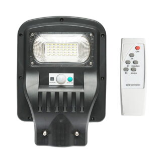 Lampa solara LED iluminat stradal 50W, 6500K, IP65 cu panou solar, senzor de miscare si telecomanda Breckner Germany