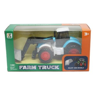 Tractor albastru cu lama de zapada, 175x65x80mm jucarie copii +3 ani