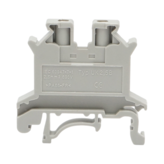 Clema de sir pe sina DIN 2.5mm² 24A 690V gri UK2.5B Longroad