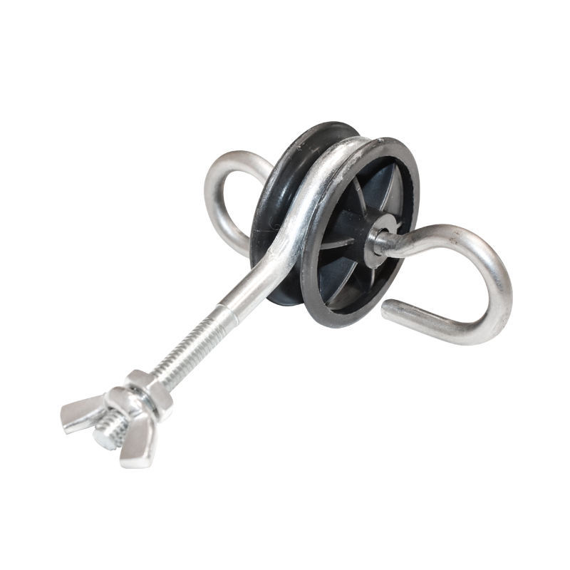 Izolator cu ancorare dubla, filet cu fluturas 5,9mm 89x83.3mm gard electric Breckner Germany