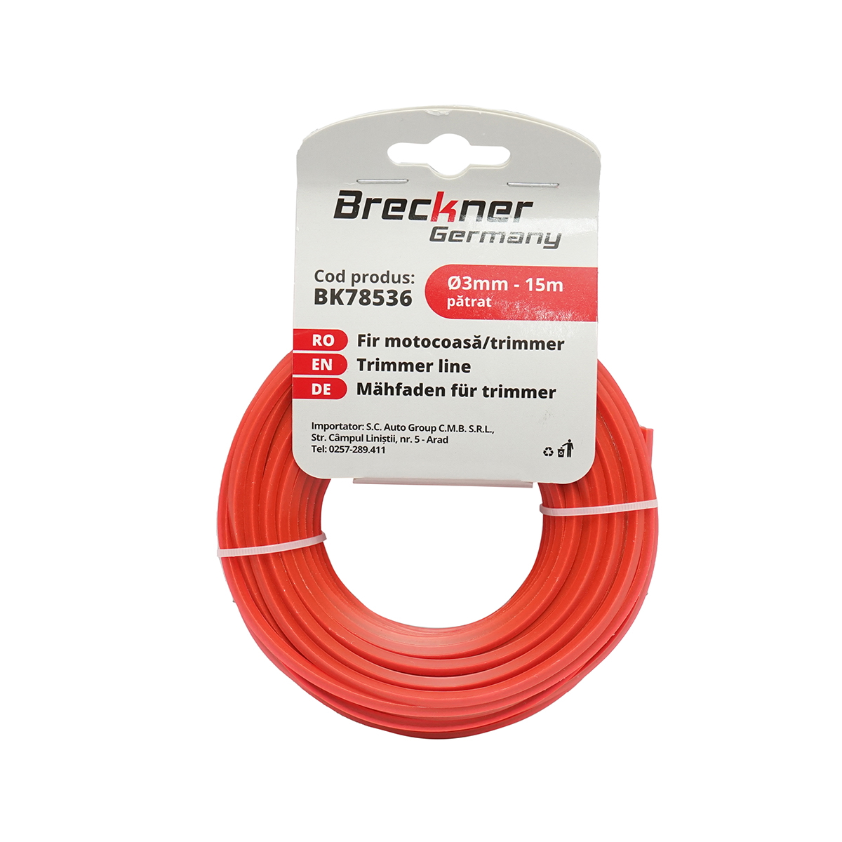Fir patrat pentru motocoasa 3mmx15m Breckner Germany