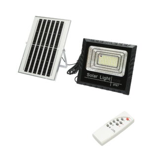 Proiector LED 60W cu panou solar 10W, baterie Li-ion 1200mAh si telecomanda IP67 Breckner Germany