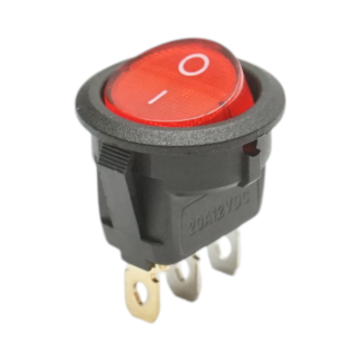 Buton intrerupator LED 12V DC/20A, cu 3 pini ON/OFF universal