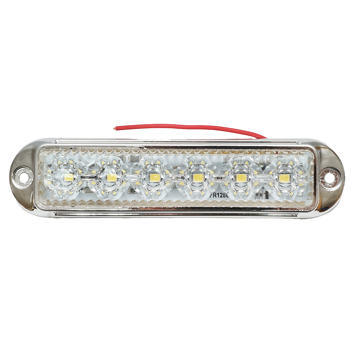 Lampa laterala gabarit slim alba cromata LED 12-24V, galbena FR1286CR Breckner Germany