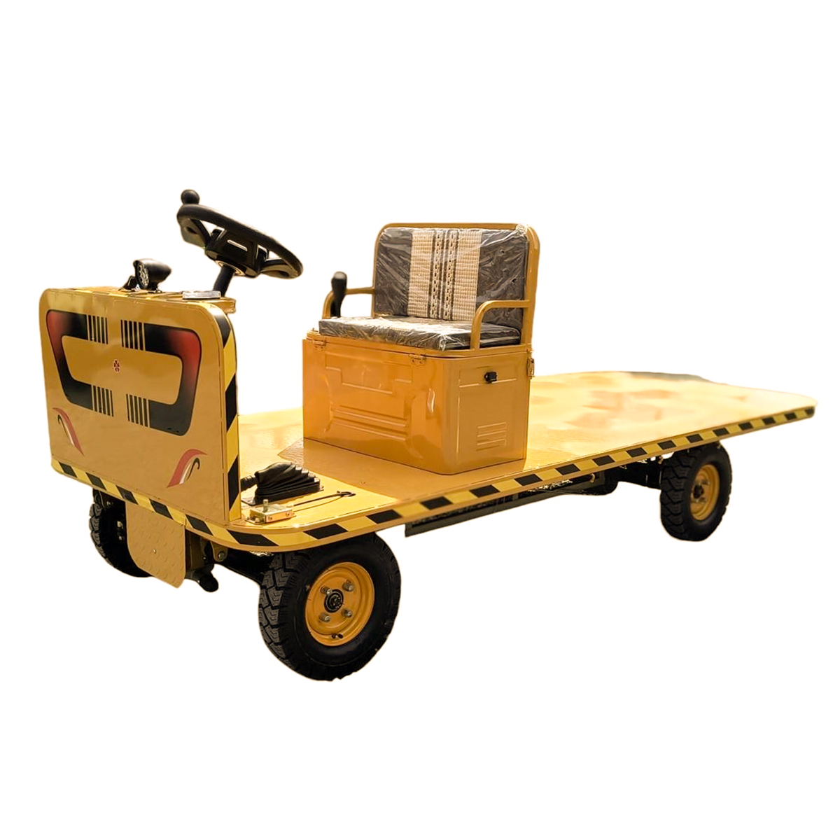 Carucior platforma electrica transport marfa cu bancheta 1200W, 48V, 3x1.25m sarcina maxima 1000Kg THOR