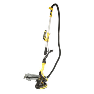 Slefuitor pereti si tavane tip girafa cu aspirator si sac 880W, 220V, 5 trepte viteza 1000-2100 r/min, brat telescopic 125-180cm, cap iluminat 72 LED-uri, 6 discuri 225mm Crownman