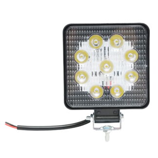 Lampa cu 9 LED-uri 10-60V 27W unghi radiere 30 de grade tip spot 107x107x49mm 6000K IP67