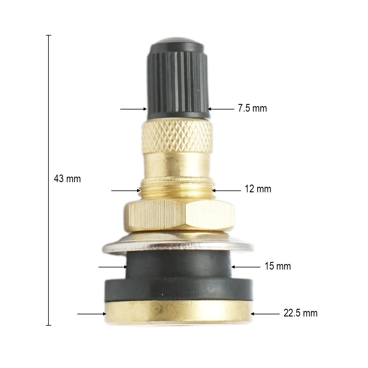 Valva agricola tubeless alama 43mm TR618C