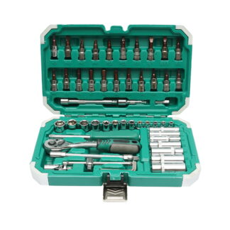 Trusa chei tubulare lungi, biti, hex, torx cu clichet 53 piese Breckner Germany