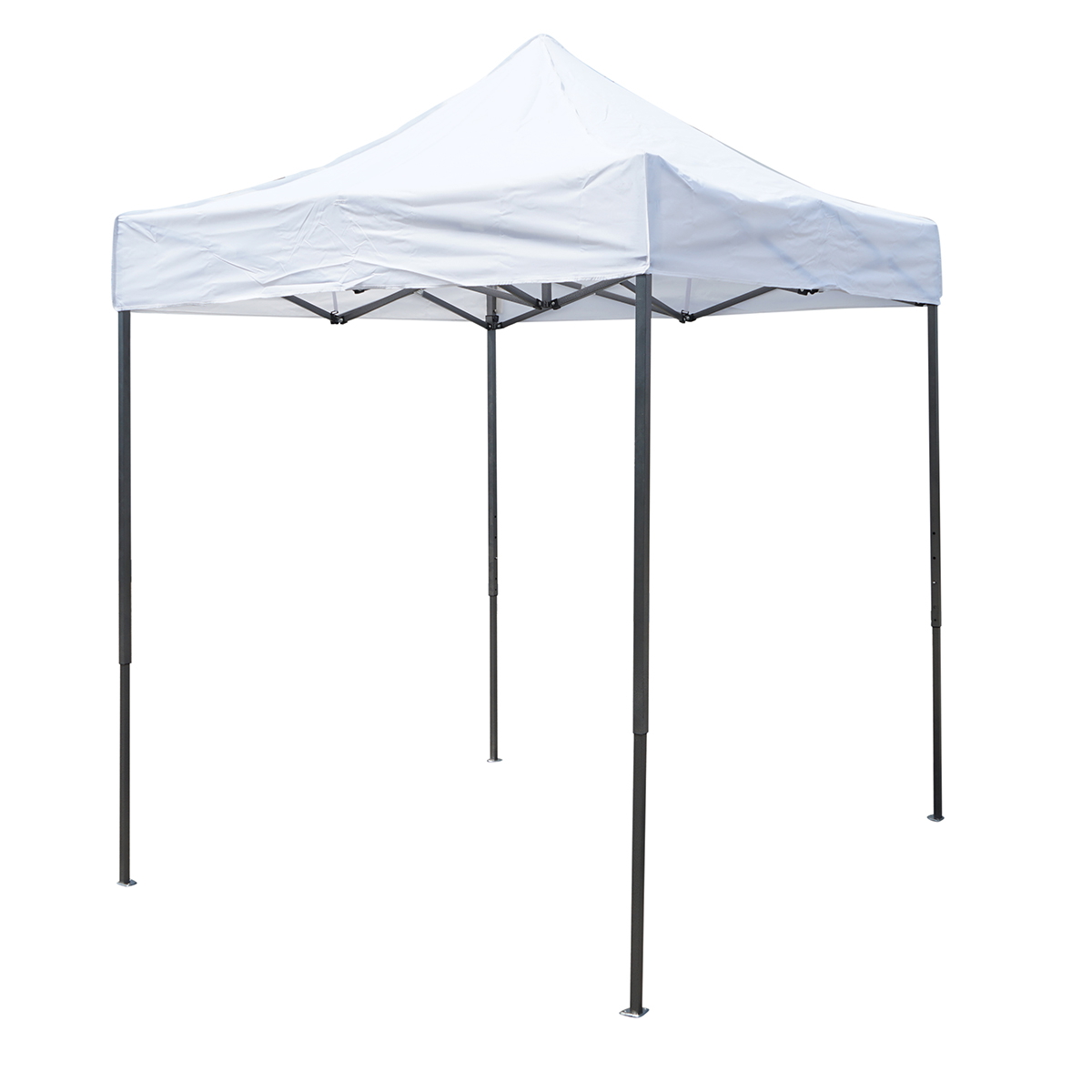 Cort pavilion pliabil 2x2m alb impermeabil, inaltime reglabila, cadru metalic Breckner Germany