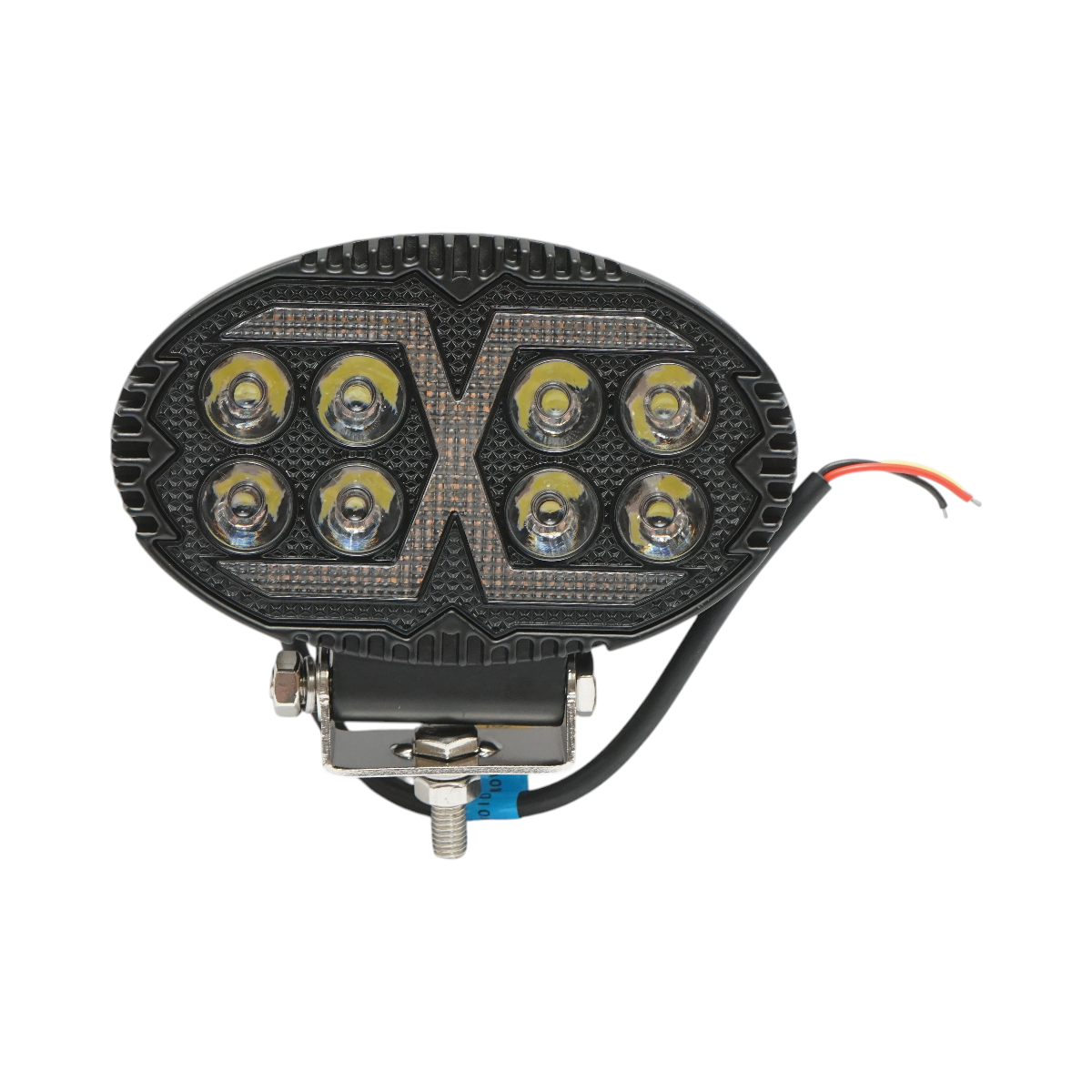 Proiector oval LED cu DRL 9-80V, 24W alb-galben, carcasa aluminiu 140x90x45mm IP67 Breckner Germany
