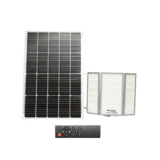 Lampa LED 4500lm, 6500K cu panou solar 70W, baterie LifePO4 3.2V/60Ah, senzor de miscare si telecomanda IP66 Breckner Germany
