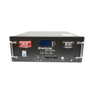 Baterie stocare Li-ion 5.12kWh LiFePO4 51.2V, 100Ah cu BMS, LCD display, protectie temperatura, conexiune in paralel IP54 Breckner Germany