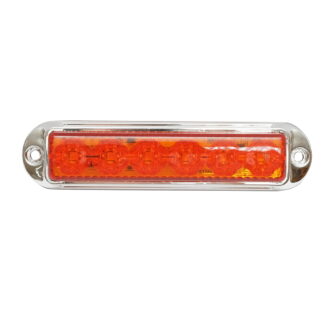 Lampa laterala gabarit LED 12-24V galbena 4 functii 155x37mm, rama cromata Breckner Germany