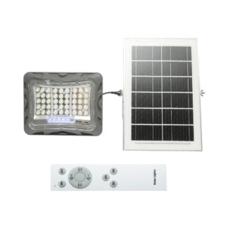 Lampa LED 6500K cu panou solar 10W, baterie LifePO4 3.2V/5000mAh si telecomanda IP65 Breckner Germany