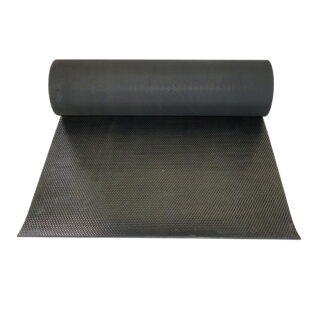 Covor cauciuc SBR+NR 8x1200x10000mm cu insertie textila si cu striatie  G=8mm l=1,2m L=10m