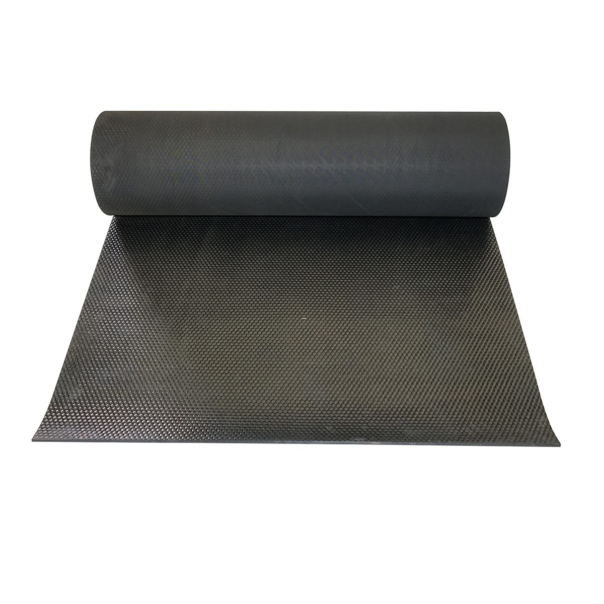 Covor cauciuc SBR+NR 8x1200x10000mm cu insertie textila si cu striatie G=8mm l=1,2m L=10m